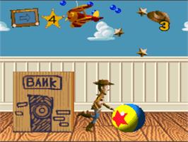 In game image of Toy Story on the Nintendo SNES.